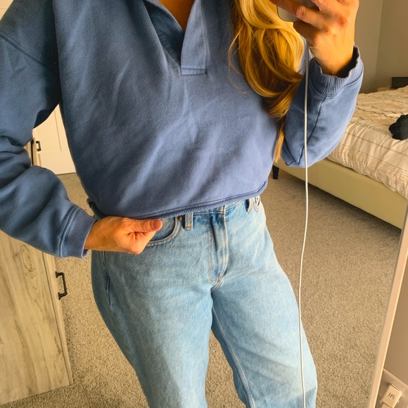 American Eagle cropped sweatshirt Size L - Picture 2 of 3